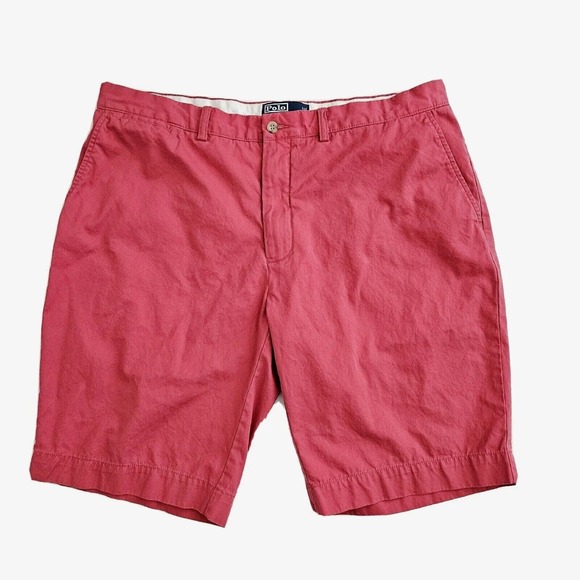 Polo Ralph Lauren (Mens 38" x 11") Relaxed Fit Cotton Chino Golf Shorts Pink Red - Picture 1 of 6